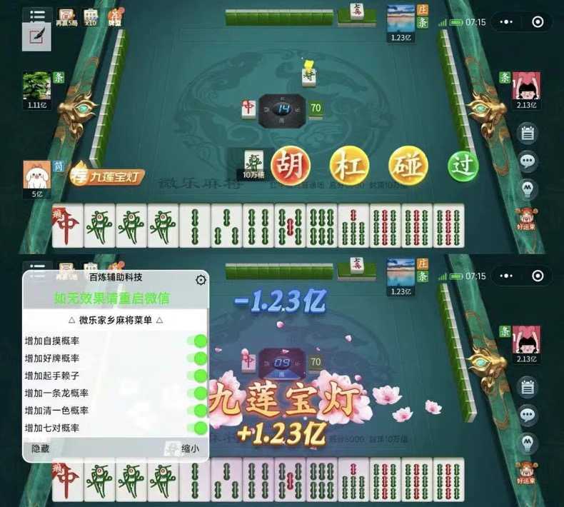 微乐跑得快记牌器实时界面